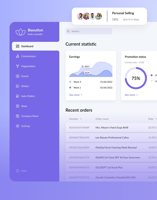 CRM system to manage e-sales preview