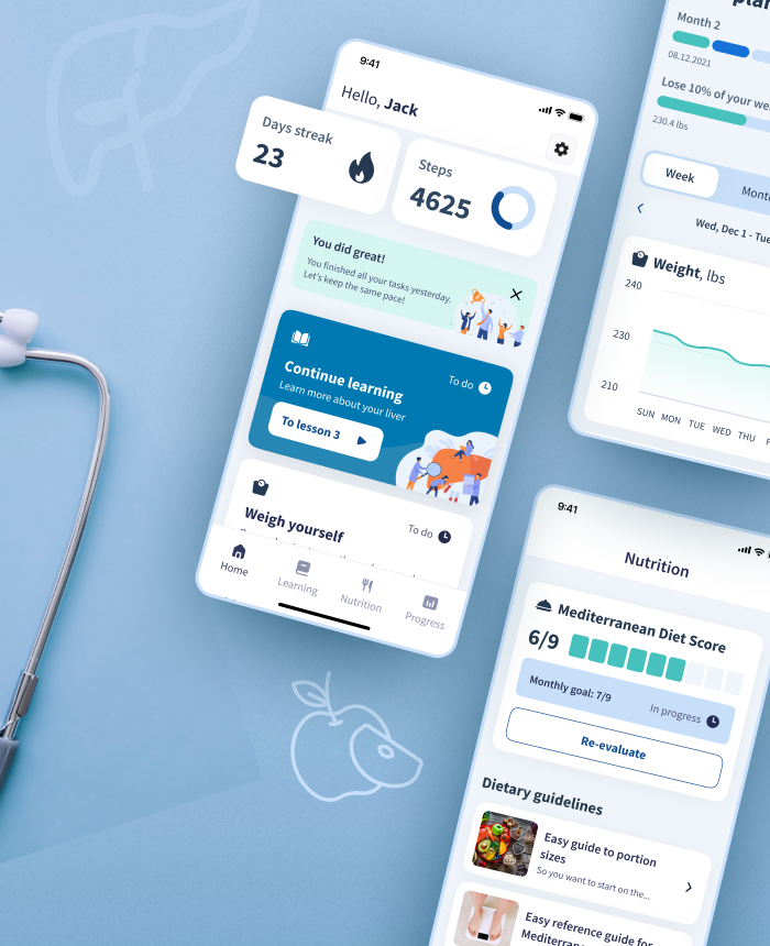 Health app design project preview