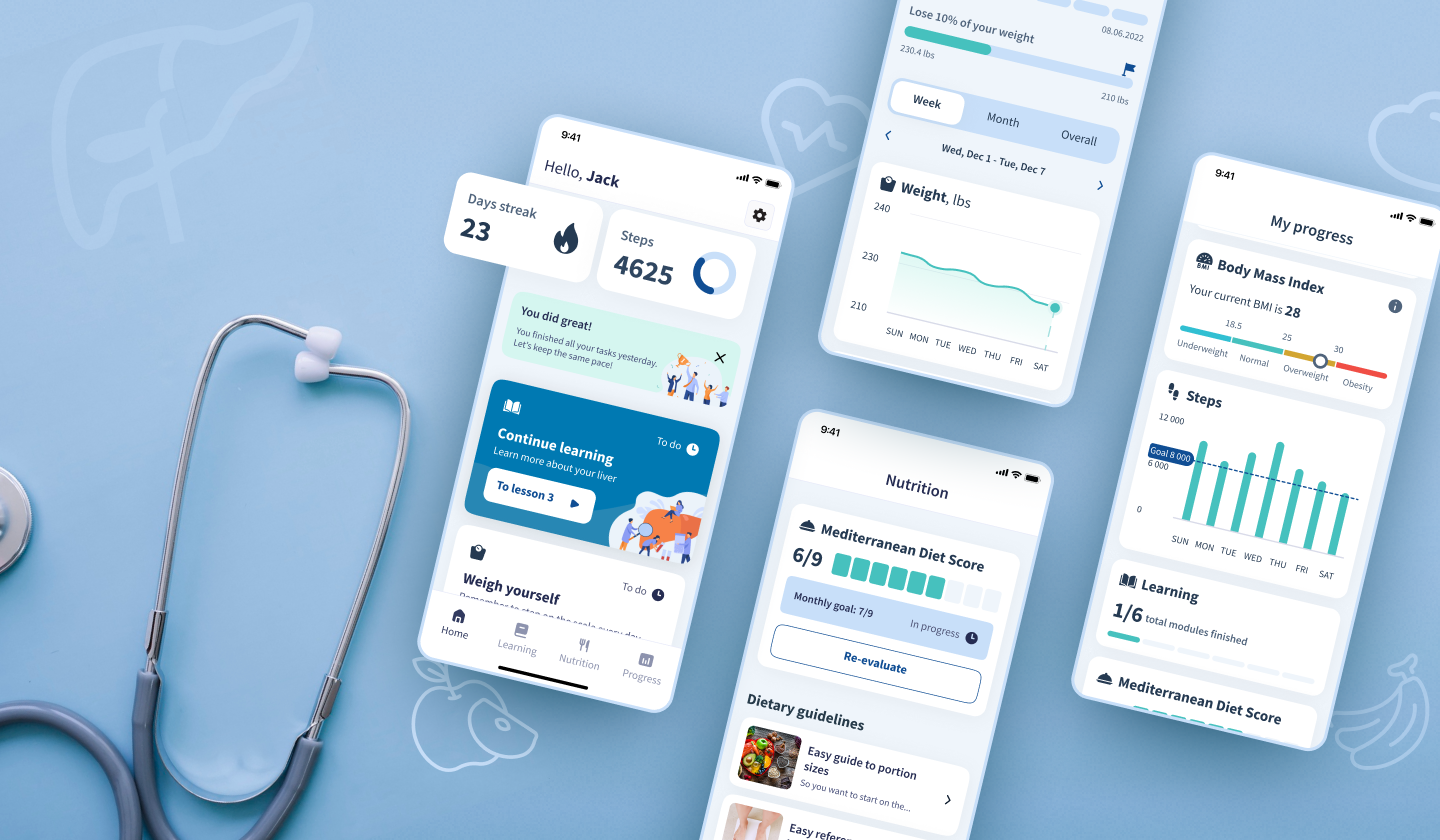 Patient engagement app for liver care preview