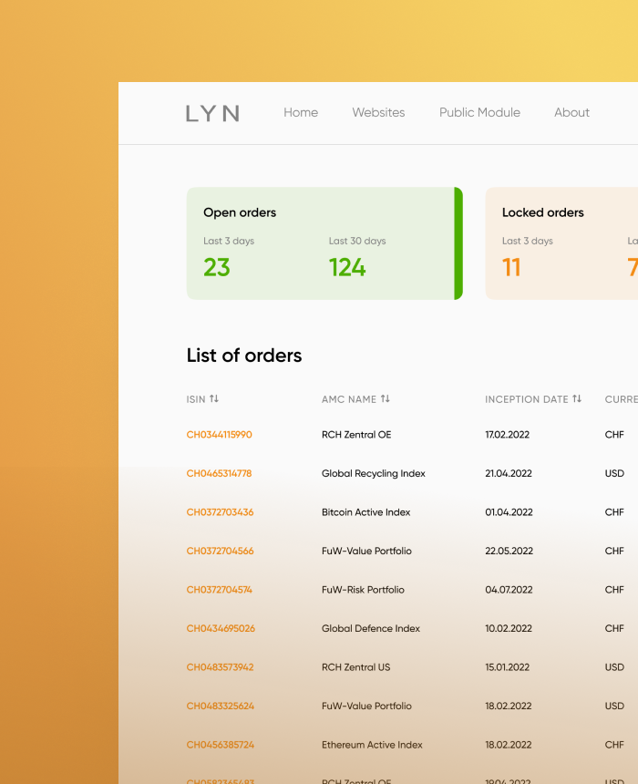 Wealth management platform preview