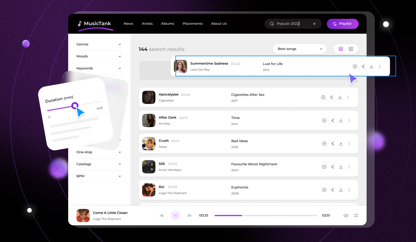 Royalties calculation platform for a media industry client preview
