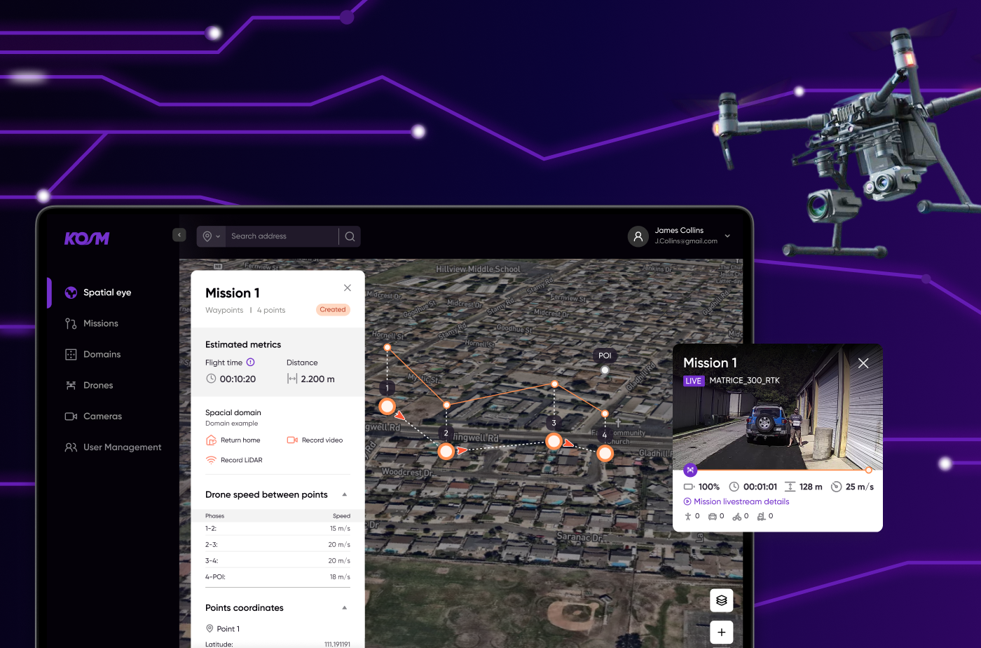Drone operations portal for autonomous missions preview